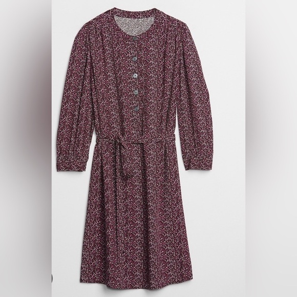 💕GAP Button Front Purple Print Dress - Picture 2 of 7